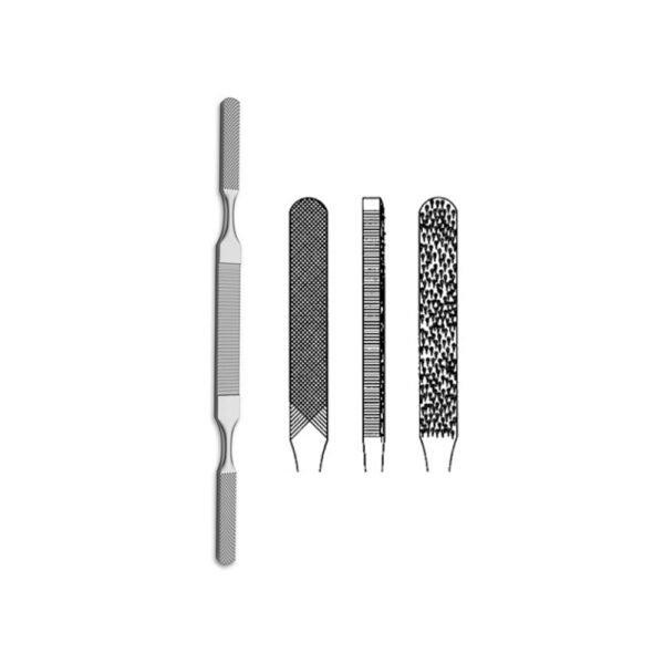 Kleinert-Kutz Rasp Double-Ended Convex - Fine & Coarse Teeth | NJ Medical Instruments