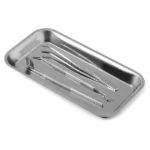 Dental Metal Trays Stainless Steel Medical Lab Instrument Tools Trays Single Pisce 8.85" x 4.64" x 0.79" | NJ Medical Instruments