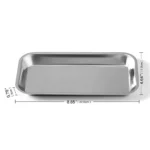 Dental Metal Trays Stainless Steel Medical Lab Instrument Tools Trays Single Pisce 8.85" x 4.64" x 0.79" | NJ Medical Instruments