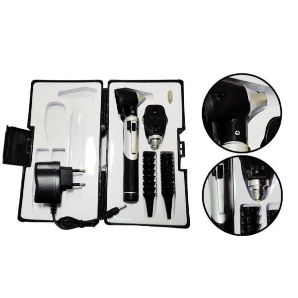 Fiber Optic Otoscope Ophthalmoscope Set: LED Ear & Eye Care Examination Kit  | NJ Medical Instruments