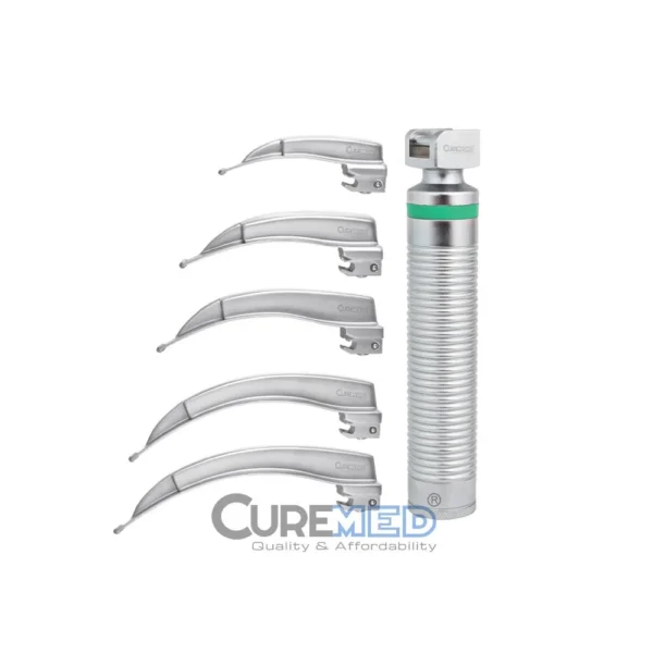 Mega Integrated Fiber Optic Laryngoscope (Set of 5 Blades)  | NJ Medical Instruments