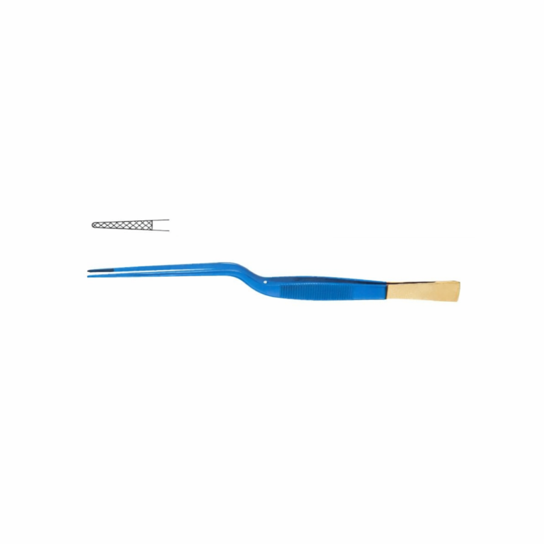 Cushing Dressing Forceps - Bayonet, Tungsten Carbide Serrated