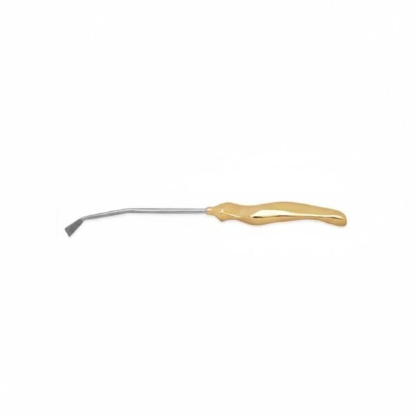 Daniel Endoscopic Forehead Scalp Elevator, Angled Tip 12mm Wide, Half Curved, 24cm/9½” | NJ Medical Instruments