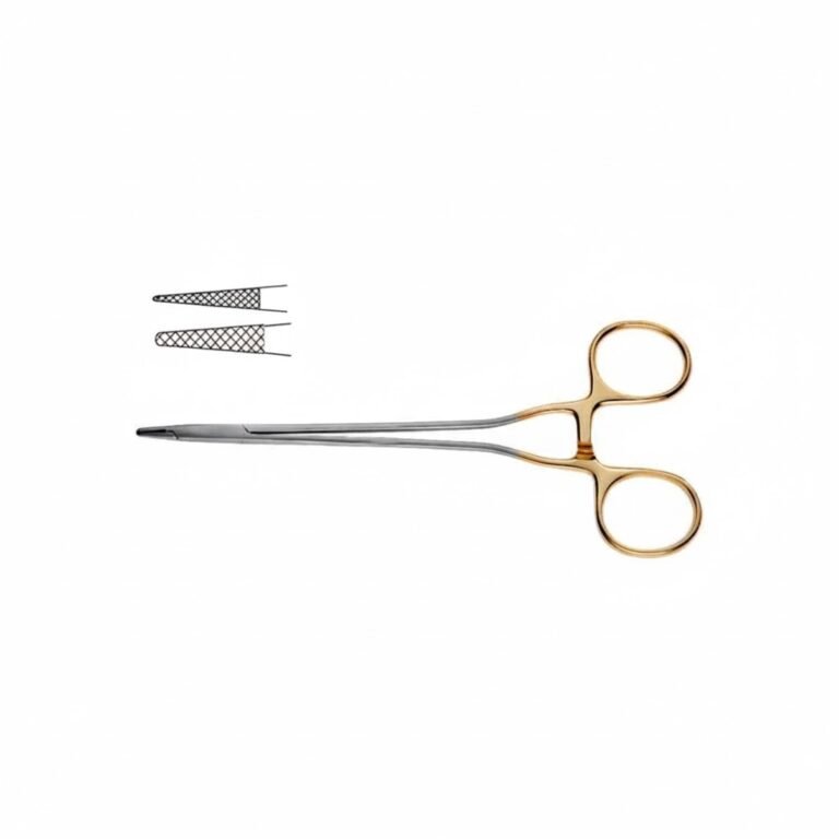 Delicate Needle Holder - Tungsten Carbide Serrated Jaw