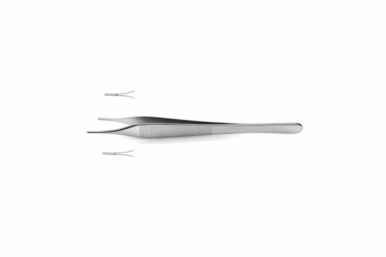 Adson Micro Suture Forceps - w/ tying platform, 0.9 mm tips