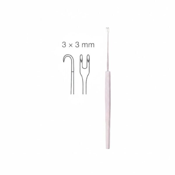 Freer Double Hook, 15cm, Sharp, 3mm Wide | NJ Medical Instruments