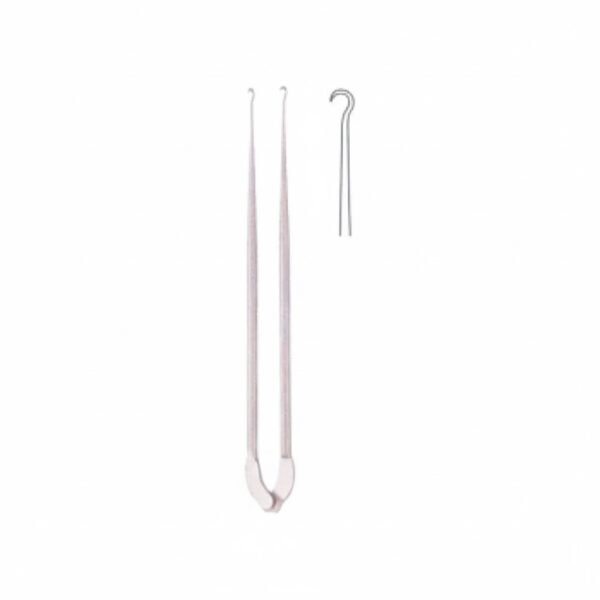 Humby Swivel Skin Hook, 11.5cm, 2 Prongs | NJ Medical Instruments
