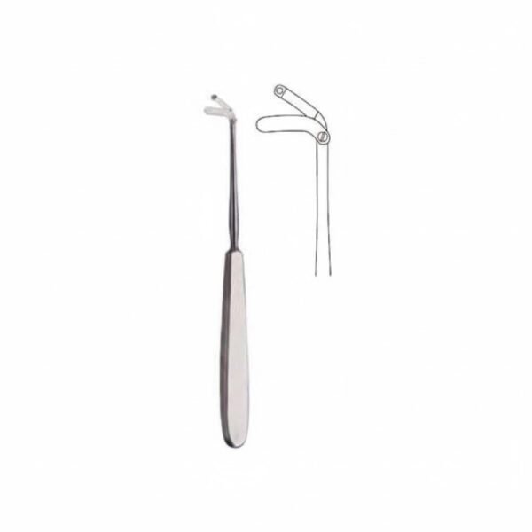 Maltz cartilage knife with blade guard - angled, 16cm | NJ Medical Instruments