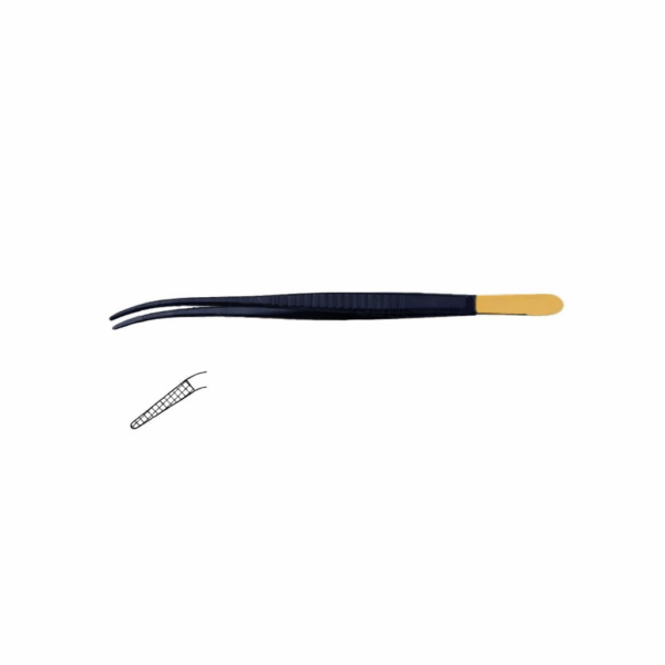 Maxwell Insulated Forceps Dressing Forceps - Tungsten Carbide Serrated | NJ Medical Instruments