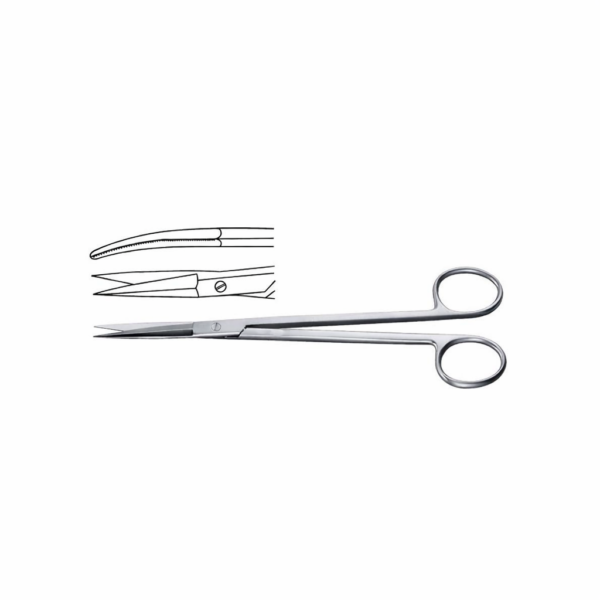 McIndoe Rhinoplasty Scissors - straight, outer edges semi-sharp, serrated | NJ Medical Instruments