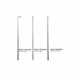 Micro Laryngeal Knives Set of 1 Micro Laryngeal Probe, 1 Straight Probe, 1 Plester Oval knife