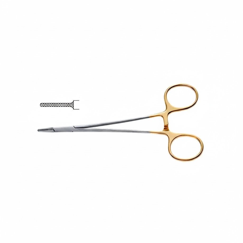Needle Holder - Tungsten Carbide Serrated Delicate 1mm Jaw | NJ Medical Instruments Needle Holder - Tungsten Carbide Serrated Delicate 1mm Jaw | NJ Medical Instruments