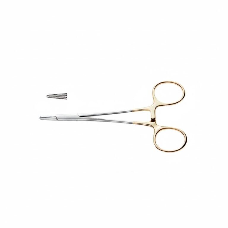Needle Holder - Tungsten Carbide Serrated jaws, 5-1/2″(14cm)