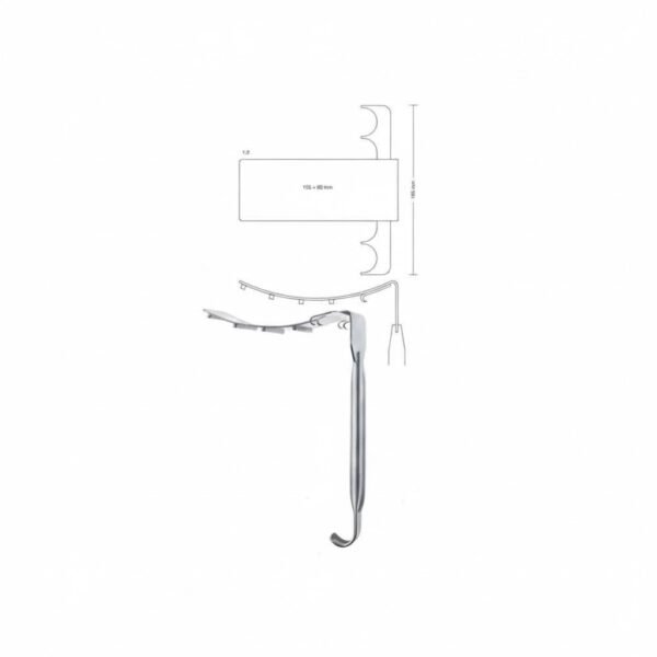 Saldanha solz abdominal retractor, 23.5cm | NJ Medical Instruments