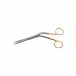 Scissors - Tungsten carbide serrated Angled