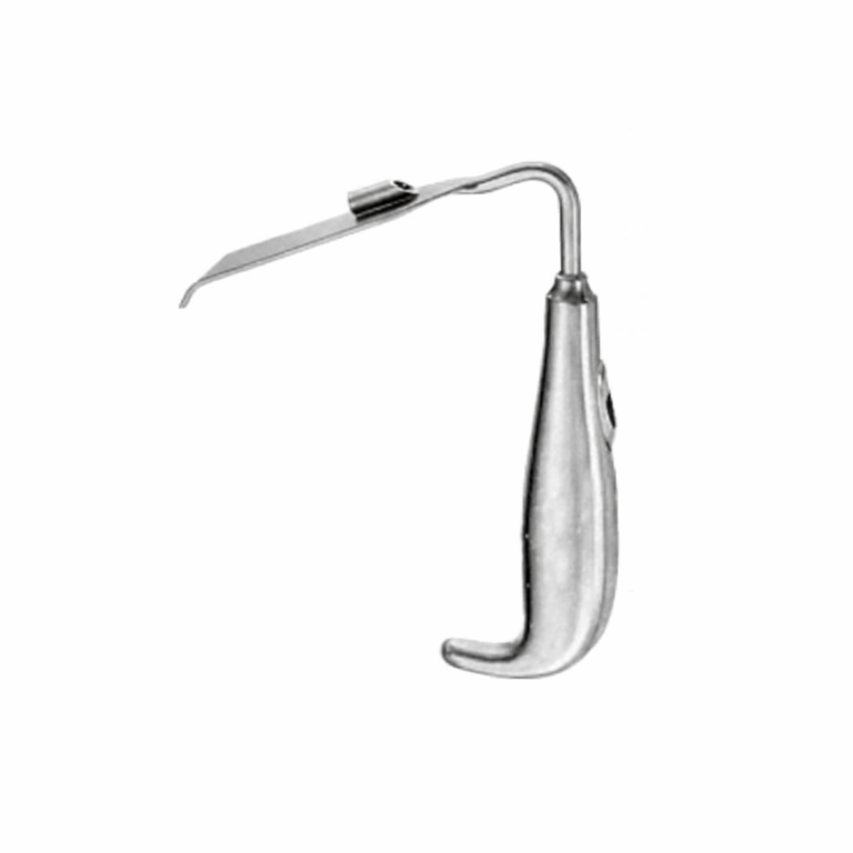Soft Tissue Retractor With Fiber Optic fitting 14cm,Stainless Steel (Reusable)