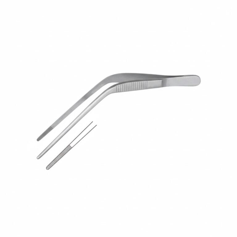 Wilde Dressing Forceps - Angled Serrated Tips