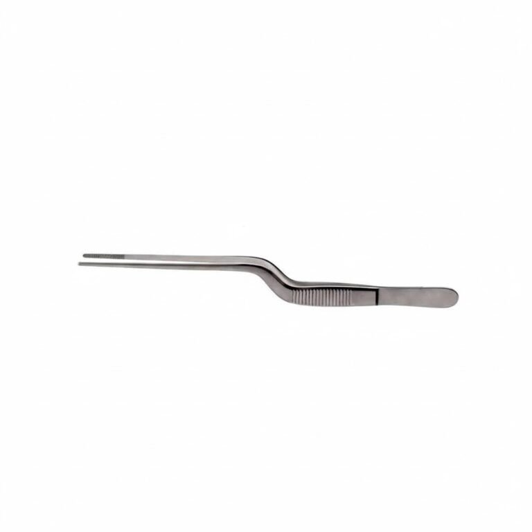 Bayonet Dressing Forceps - Delicate Serrated Jaw
