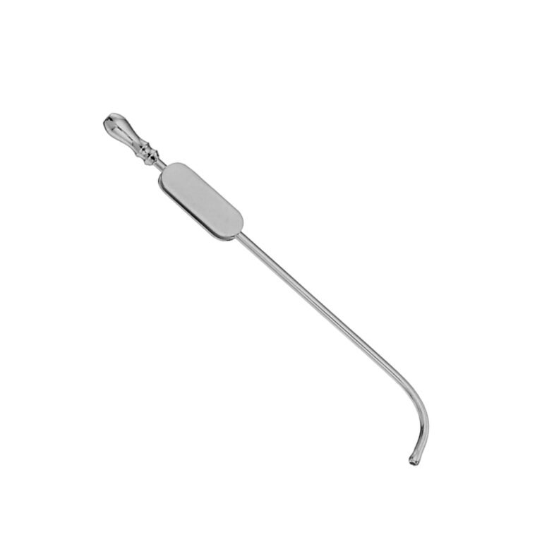 Antrum Suction Tube, Curved, 5.6" Length, Reusable Stainless Steel