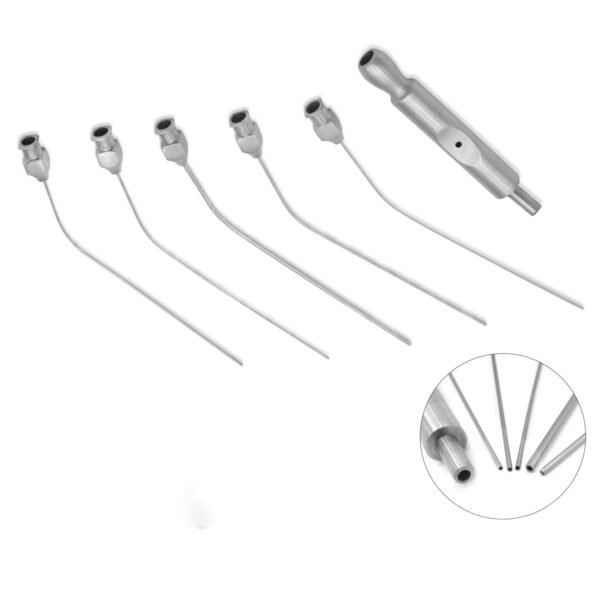 ENT Micro Ear Suction Tubes Set of 5 Pcs With Suction Adaptor | NJ Medical Instruments
