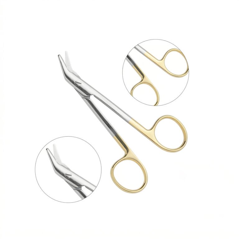 Wire Bending and Cutting Scissors Tungsten Carbide with Angled Teeth