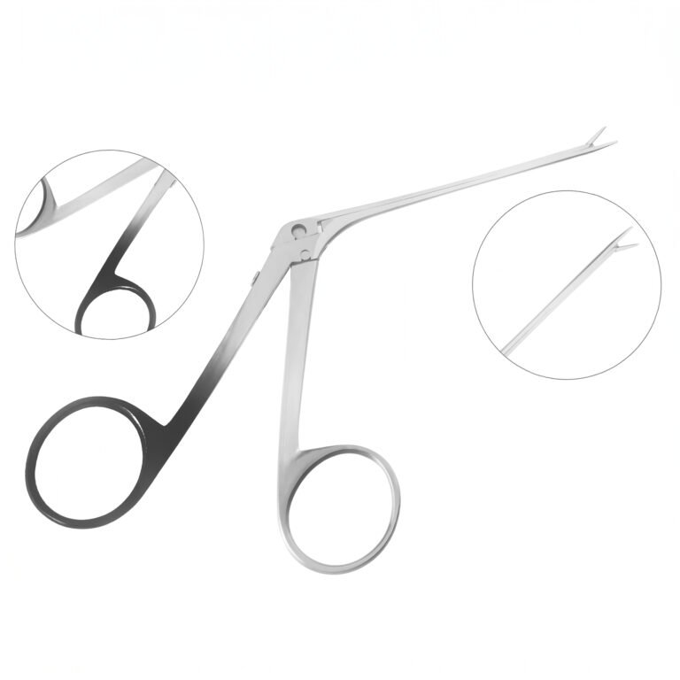 Hartmann Ear Forceps Serrated Very Delicate Shaft Straight 0.6 × 4.0 mm