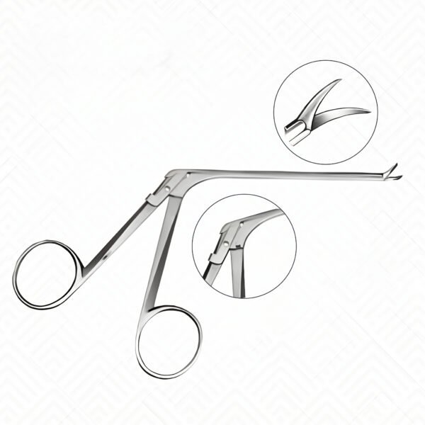 Shea Micro-Ear Scissors, 2.4 X 1.6 X 7.0mm, Curved Left  | NJ Medical Instruments
