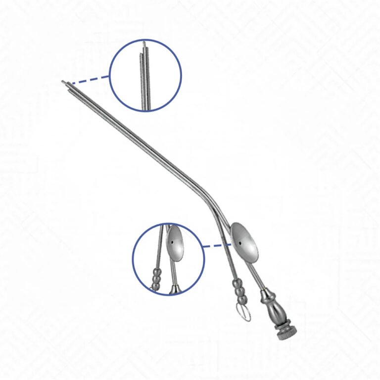 Ear suction and irrigating tube - Angled