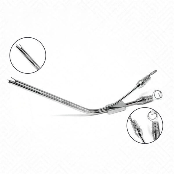 House irrigating suction tube - angled  | NJ Medical Instruments