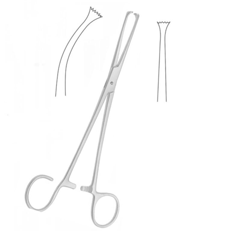 Colver Tonsil Grasping Forceps, 19 cm - 7 1/2 inches, Stainless Steel