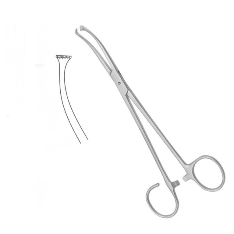 White Tonsil Grasping Forceps, 18 cm - 7 inches, Stainless Steel