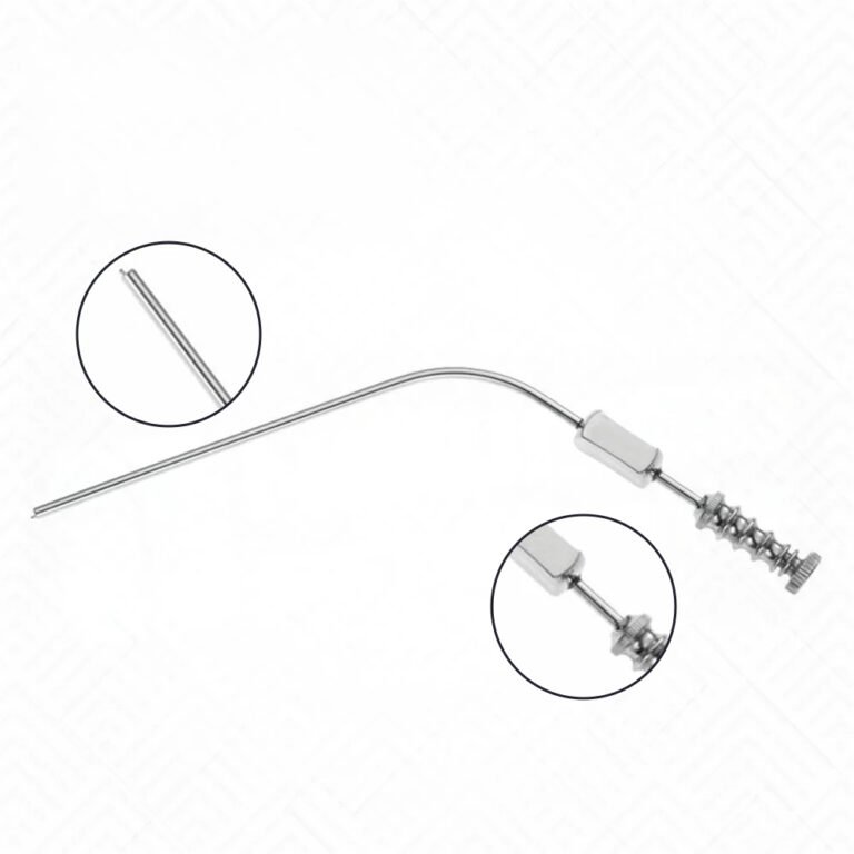 Baron suction tube-angled with finger cut off - diameter 1.0mm x 75mm